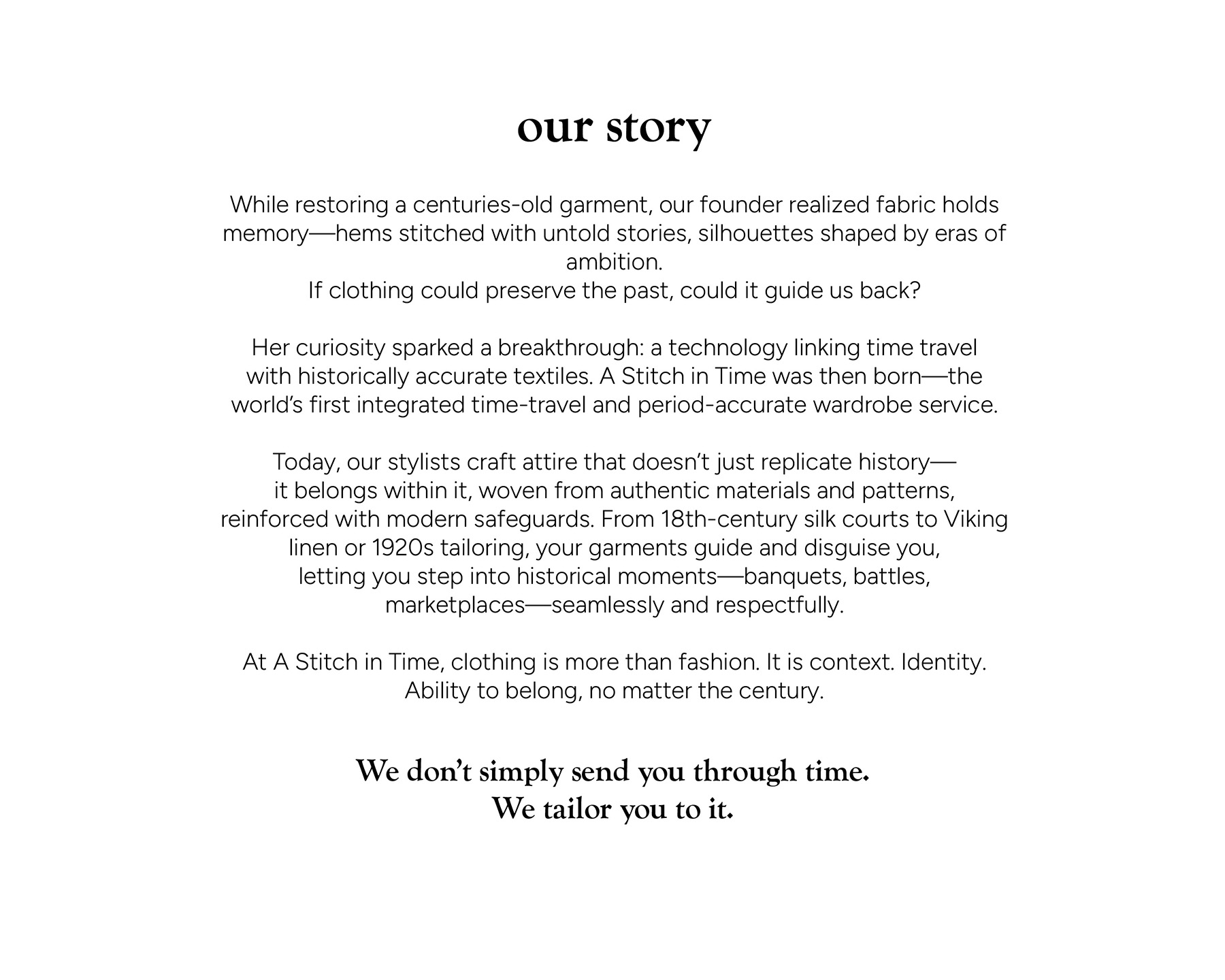 our story